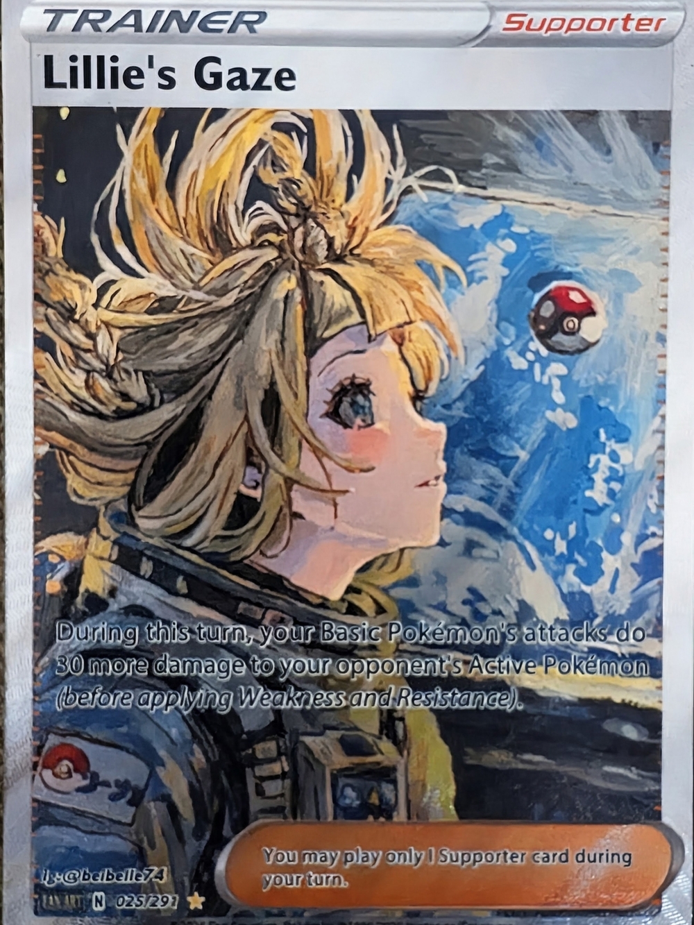 Lillie's Gaze Art Print - Blonde & Blue Home Art